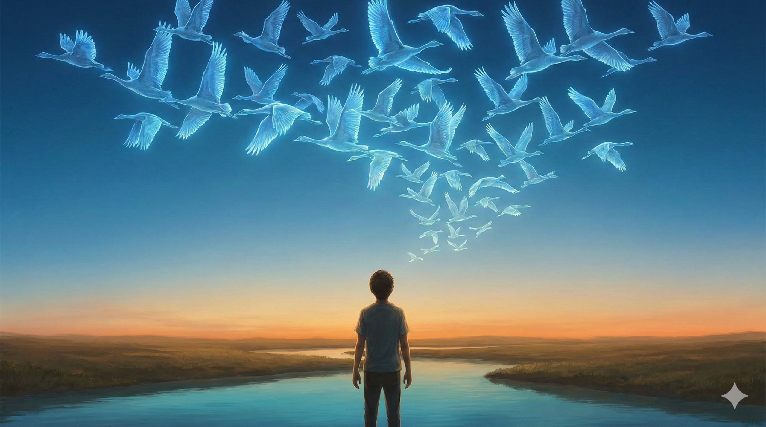 風花未来の詩「天空を渡る鳥」の画像