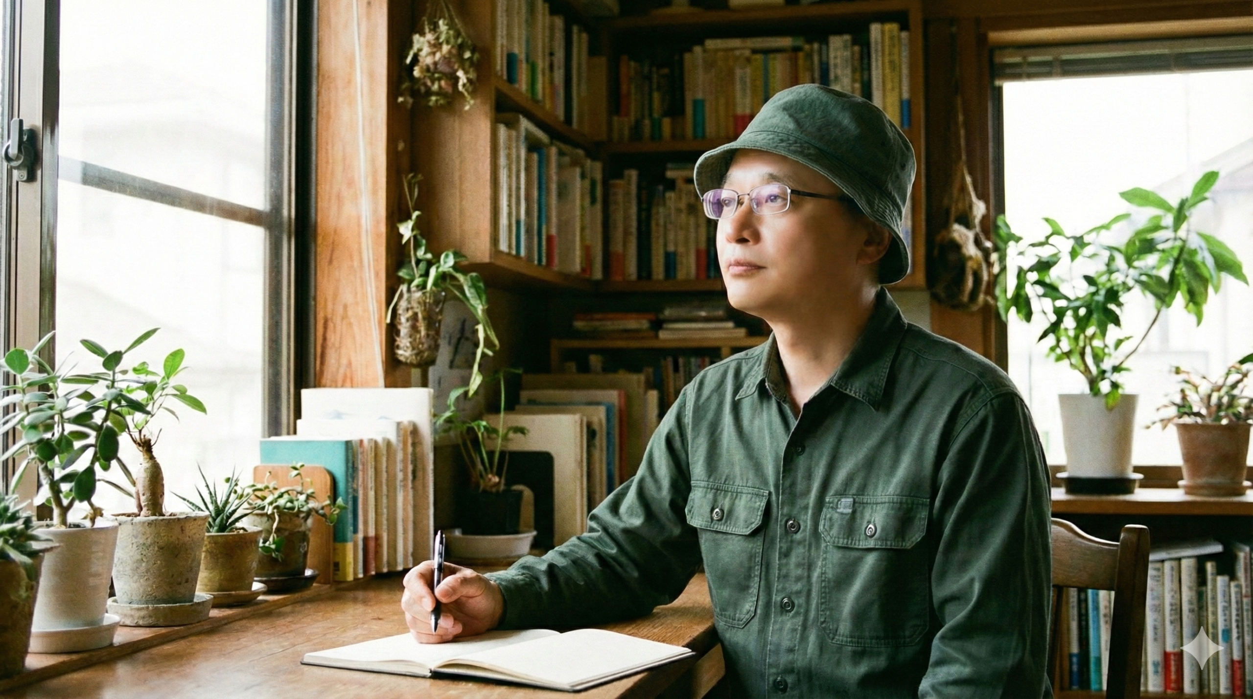 「スワン」を執筆中の風花未来（2026年）