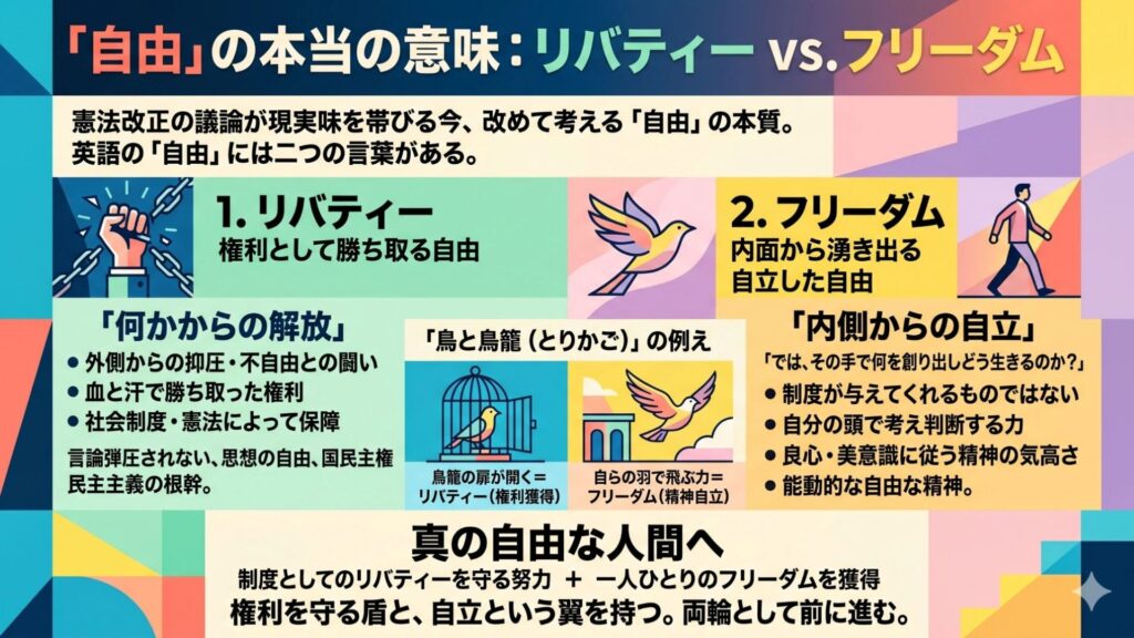 リバティーとフリーダムの違い