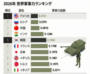 世界の軍事力ランキング